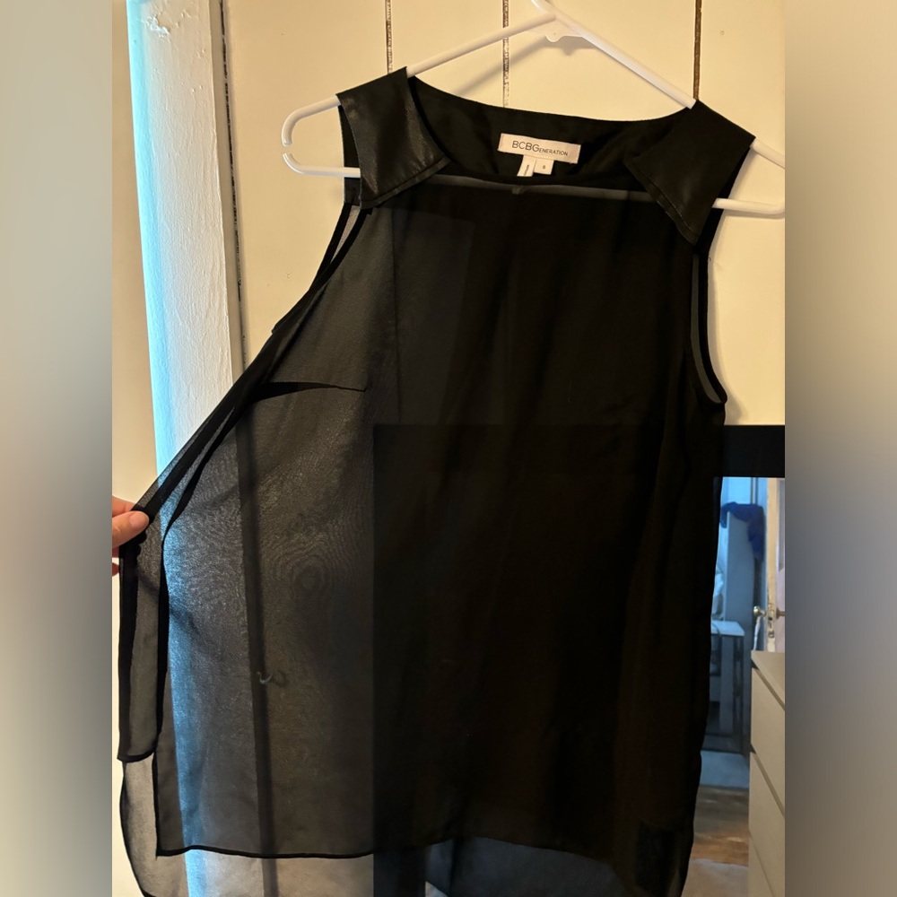 BCBGeneration -Black sheer shirt